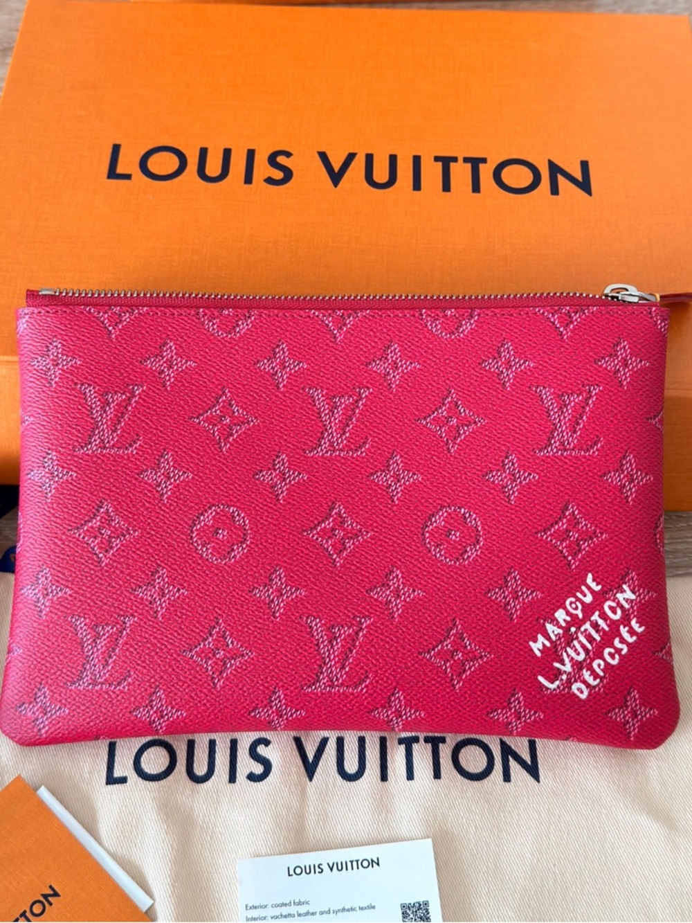 Authentic Louis Vuitton Pink Monogram pouch - Picture 5 of 9